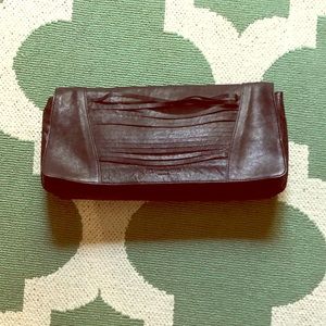 Vintage Martine Sitbon black leather clutch